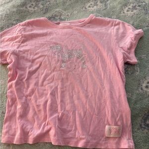 PINK Victoria's Secret x Loveshackfancy pink dog t shirt